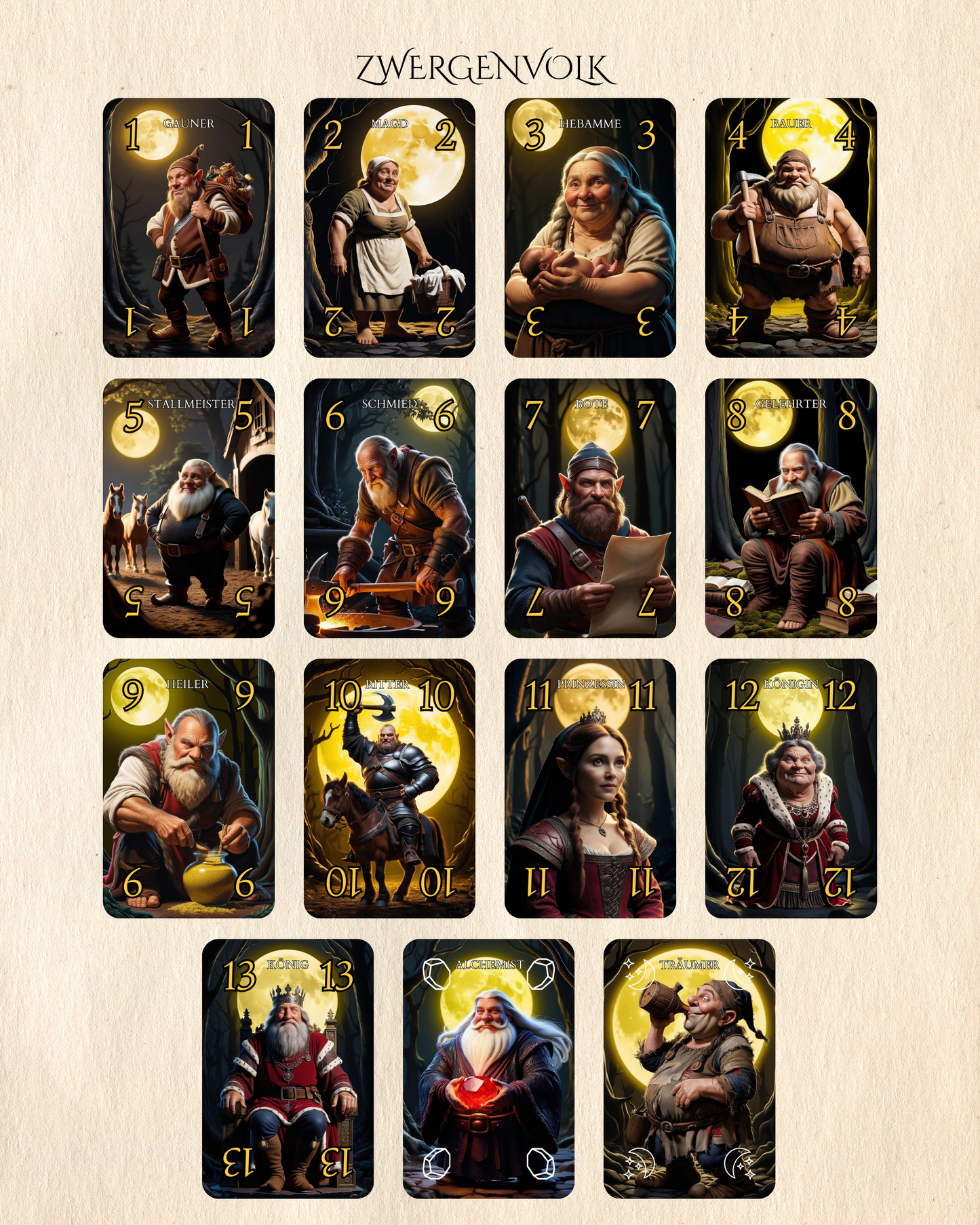 COMING SOON: Mondstich mit 24 Sonderkarten + Mondwürfel zur Bestimmung der Mondphase