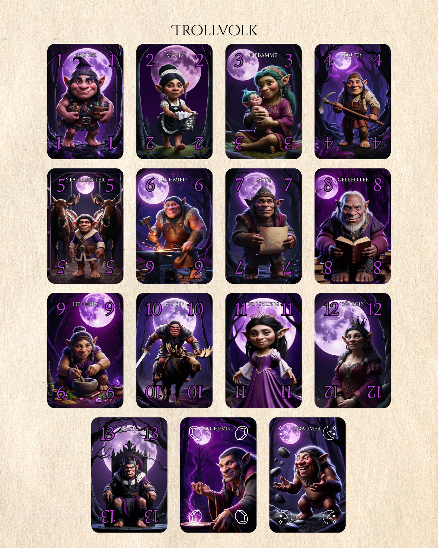 COMING SOON: Mondstich mit 24 Sonderkarten + Mondwürfel zur Bestimmung der Mondphase