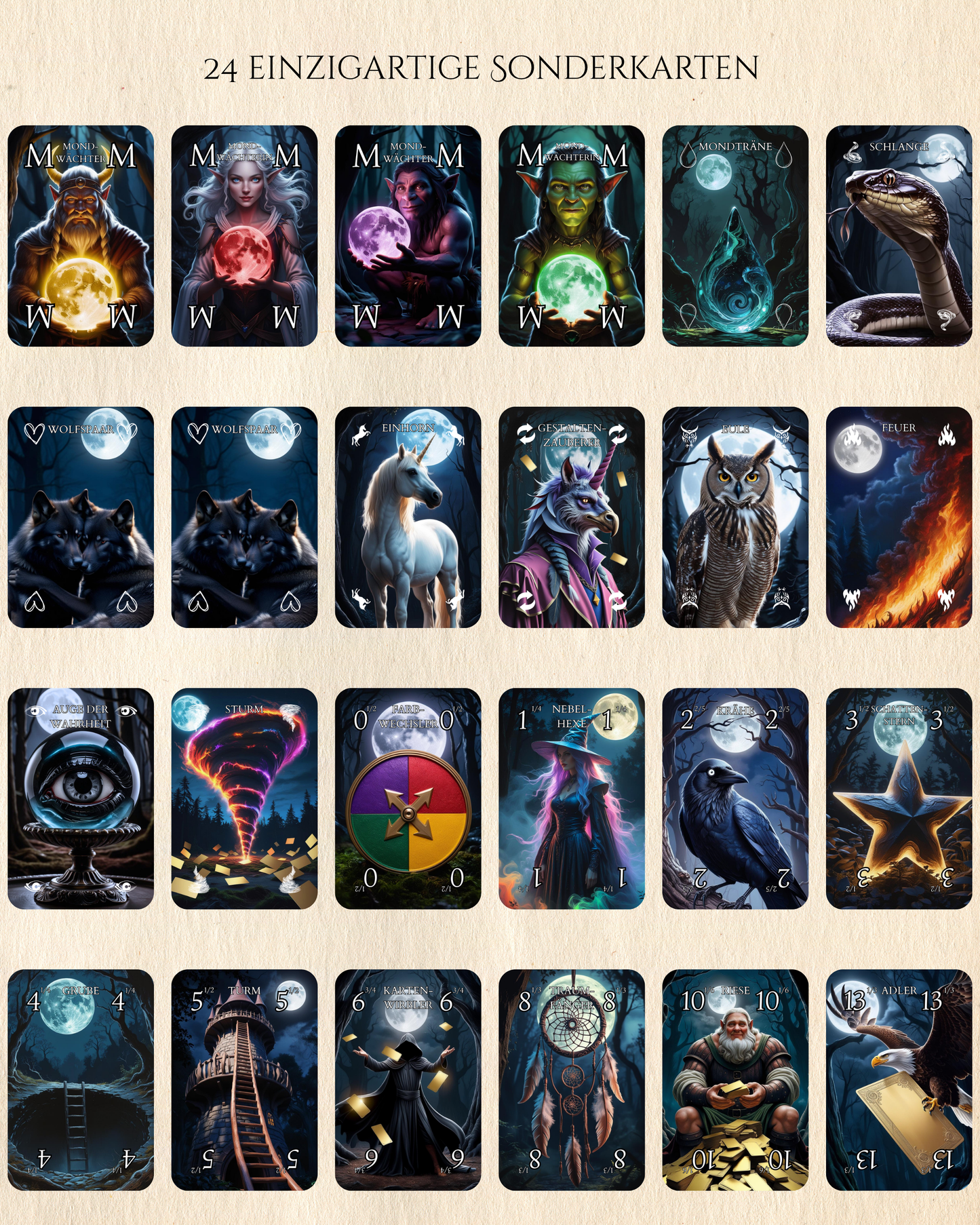 COMING SOON: Mondstich mit 24 Sonderkarten + Mondwürfel zur Bestimmung der Mondphase