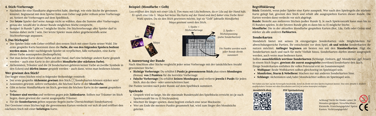 COMING SOON: Mondstich mit 24 Sonderkarten + Mondwürfel zur Bestimmung der Mondphase