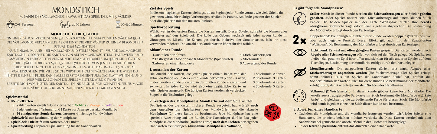 COMING SOON: Mondstich mit 24 Sonderkarten + Mondwürfel zur Bestimmung der Mondphase