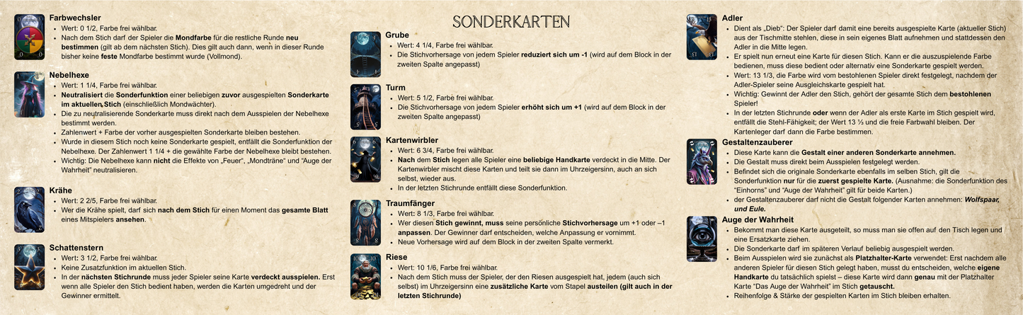 COMING SOON: Mondstich mit 24 Sonderkarten + Mondwürfel zur Bestimmung der Mondphase